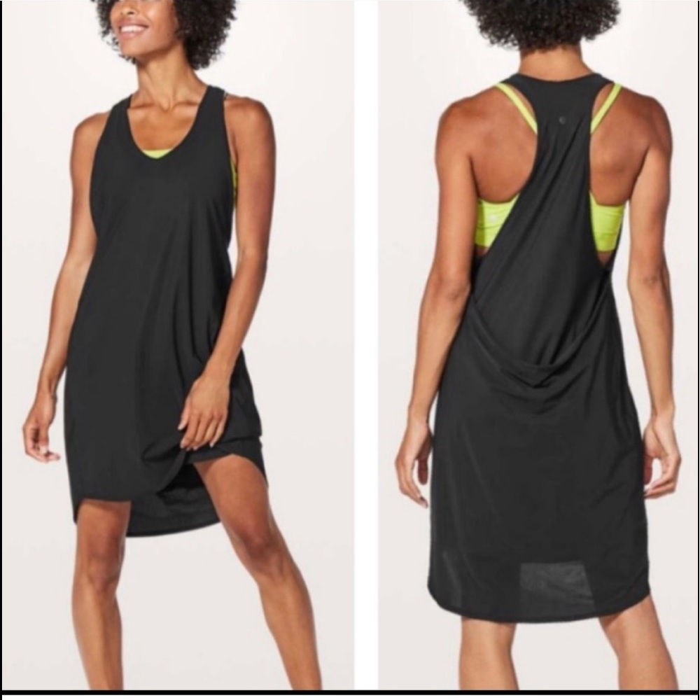 Lululemon Black Racerback Rejuvenate Dress